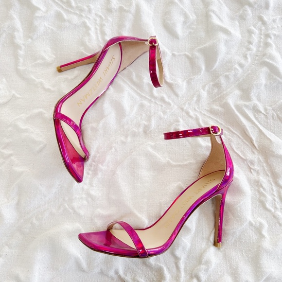 Stuart Weitzman Women's Nudistcurve 100 Ankle Strap High Heel Sandals - Picture 4 of 7